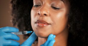 A Woman is Recieving a Injectable Peptides for Anti-Aging.